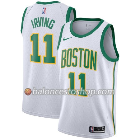 Camiseta Hombre NBA Boston Celtics Kyrie Irving 11 2018-19 Nike City Edition Blanco Swingman